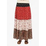 Geprinte Maxi Rok - Multicolor - 100% Viscose