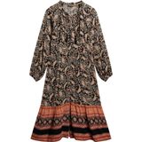 SUPERDRY - Bedrukte Halflange Jurk - Groen - Lange Mouwen - Viscose