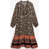 SUPERDRY - Bedrukte Halflange Jurk - Groen - Lange Mouwen - Viscose