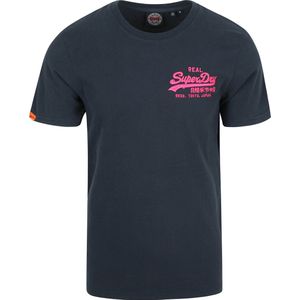 Superdry Tee Relaxed Navy  - Größe XL
