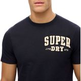 Superdry - Vintage Athletic T-shirt - Korte Mouwen - Zwart - Katoen