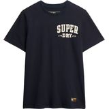 Superdry - Vintage Athletic T-shirt - Korte Mouwen - Zwart - Katoen