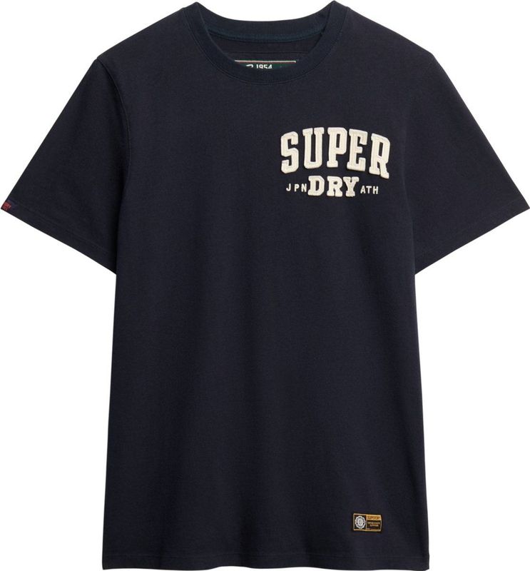 Superdry - Vintage Athletic T-shirt - Korte Mouwen - Zwart - Katoen