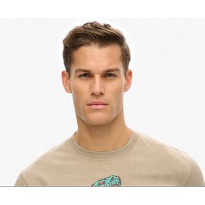 Superdry - B-Movie - T-shirt - Lichtgrijs - Katoen