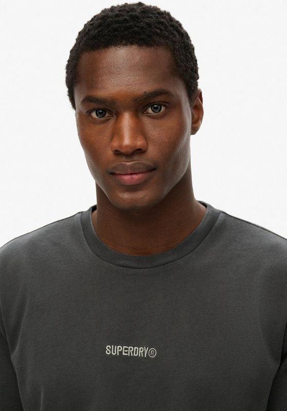 Superdry - Micro Logo T-Shirt - Zwart - 100% Katoen