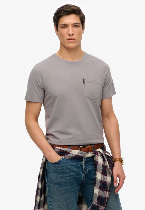 Superdry - Classic Essential Pocket T-shirt - Katoen - Zwart