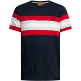 Superdry - Essential Stripe - T-shirt - Blauw - 100% Katoen