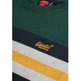 Superdry - Essential Stripe - T-shirt - Groen - Korte Mouwen