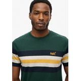 Superdry - Essential Stripe - T-shirt - Groen - Korte Mouwen