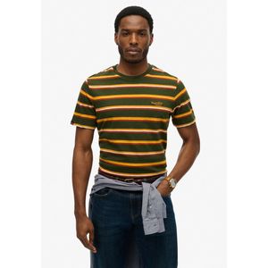 Superdry - Essentials Stripe T-shirt - Wit - 100% Katoen