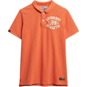 Superdry - M1110396A Polo Vintage Athletic - Oranje - Katoen - Korte Mouwen