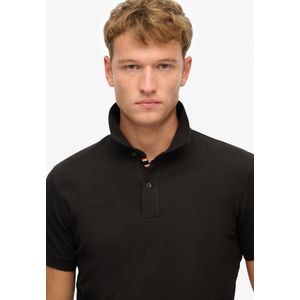 Superdry - City Pique - Poloshirt - Zwart - Korte Mouw