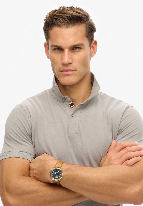 Superdry - City Pique Poloshirt - Zwart - 100% Katoen