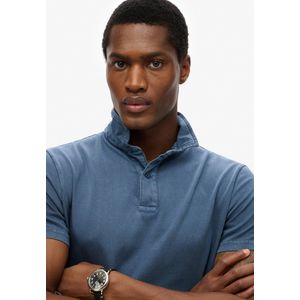 Superdry - Essential Poloshirt - Blauw - Katoen - Korte Mouwen
