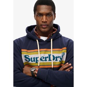 Superdry - Venue - Hoodie - Gestreept - Katoen - Verstelbare Capuchon