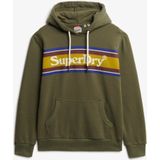 Superdry - Venue Logo Striped - Hoodie - Multi - Gerecycled Katoen/Polyester