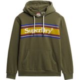 Superdry - Venue Logo Striped - Hoodie - Multi - Gerecycled Katoen/Polyester