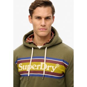 Superdry - Venue Logo Striped - Hoodie - Multi - Gerecycled Katoen/Polyester