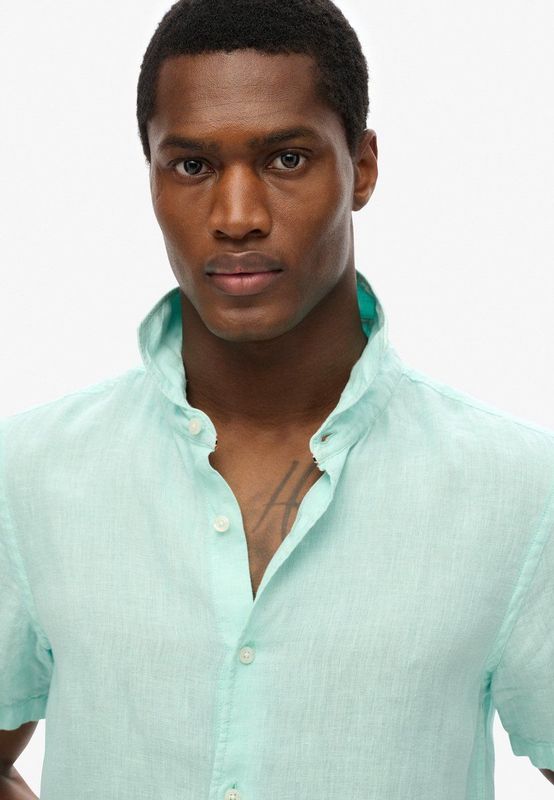 SuperDry - Vacation Linen - Korte Mouwen Shirt - Heren