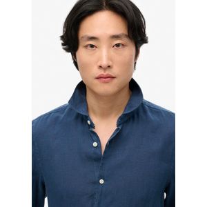 Superdry - M4010995A - Casual Overhemd - Marineblauw - Vlas - Lange Mouwen