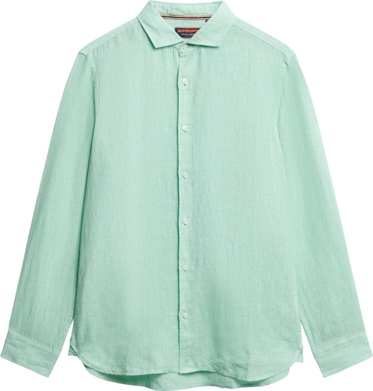 Superdry - Overhemd - Mint - 100% Linnen - Lange Mouwen