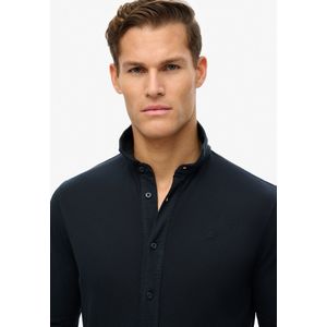 Superdry - Vintage Destroy Pique Overhemd - Blauw - 100% Katoen