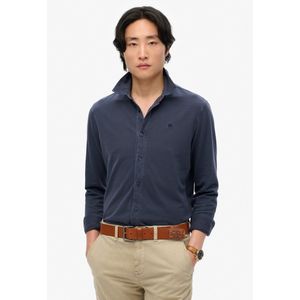 Superdry - Vintage Destroy Pique Long Sleeve Shirt - Katoen - Ingetogen Kleuren