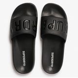 Superdry - Core Graphic - Badslippers - Zwart - Gevoerd - Voorgevormd Voetbed