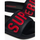 Superdry - Core Graphic - Badslippers - Zwart - Gevoerde Voetriem