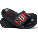 Superdry - Core Graphic - Badslippers - Zwart - Gevoerde Voetriem