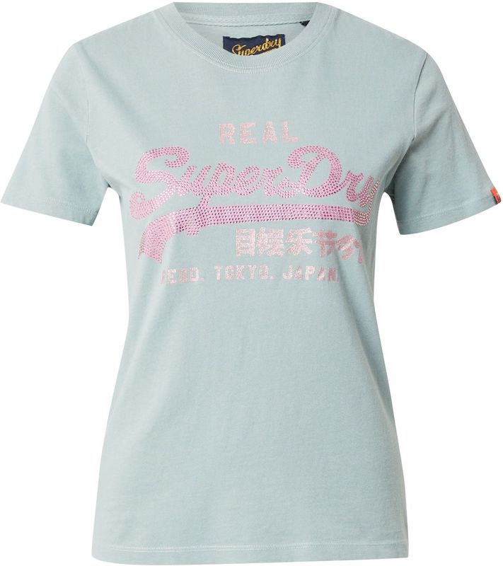 Superdry - Vl Rhinestone Slim T-shirt - Katoen - Korte Mouwen