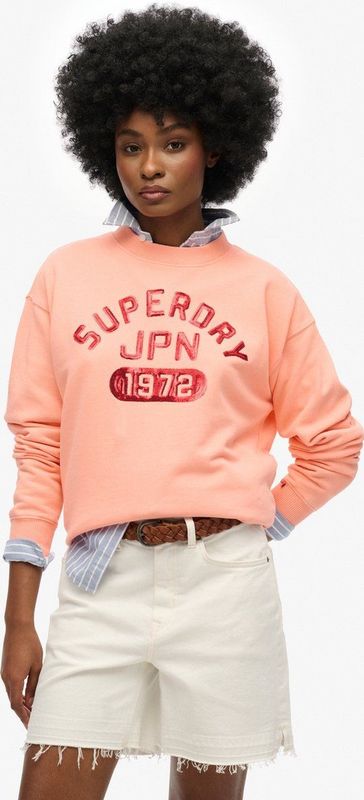 Superdry - Varsity Loose Sweatshirt - Boxy Pasvorm - 100% Katoen
