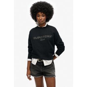 Superdry - Sport Luxe - Sweatshirt - Zwart - Katoen