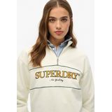 Country Club - Loose Half Zip Sweatshirt - Groen - Katoen/Polyester