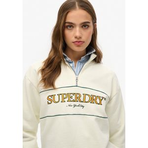 Country Club - Loose Half Zip Sweatshirt - Groen - Katoen/Polyester