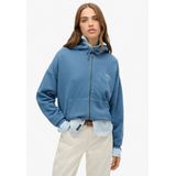 Superdry - Essential Logo - Sweatshirt - Met Halve Rits - Oversized Pasvorm