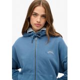 Superdry - Essential Logo - Sweatshirt - Met Halve Rits - Oversized Pasvorm