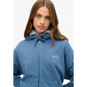Superdry - Essential Logo - Sweatshirt - Met Halve Rits - Oversized Pasvorm