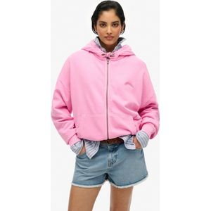 Superdry - Essential Logo - Sweatshirt - Met Halve Rits - Oversized Pasvorm