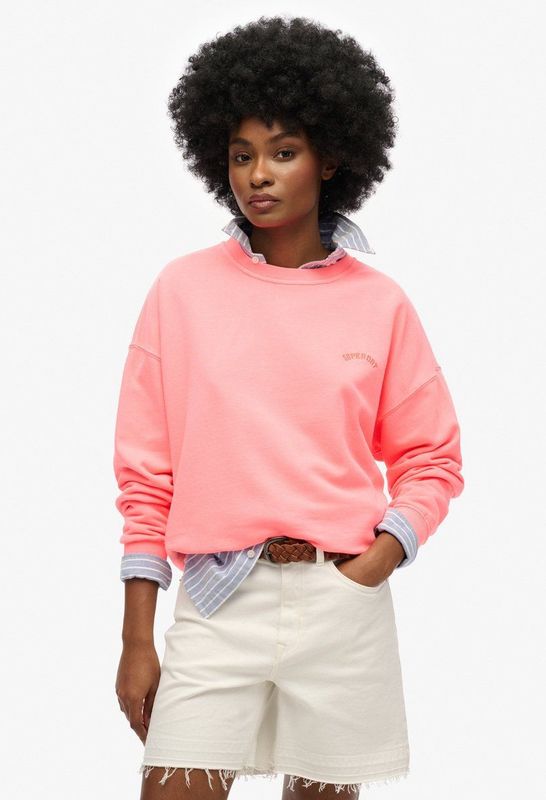 Superdry - W2012293A - Sweatshirt - Turquoise - Casual - Katoen