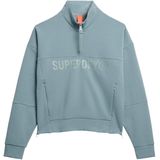 Superdry Active Tech Logo Relaxed Sweatshirt Met Halve Rits