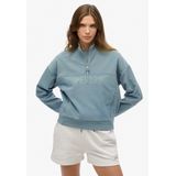 Superdry Active Tech Logo Relaxed Sweatshirt Met Halve Rits