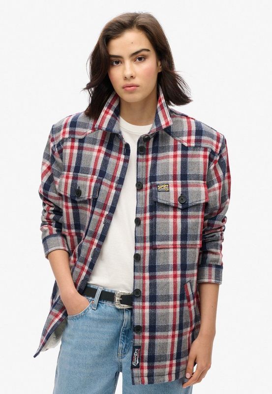 Superdry - Gewatteerde Kraag - Ruitpatroon - Overshirt - Voering van Schapenleer