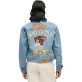 Superdry - Embellished Denim Jacket - Blauw - Denim