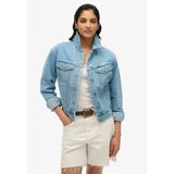 Superdry - Embellished Denim Jacket - Blauw - Denim