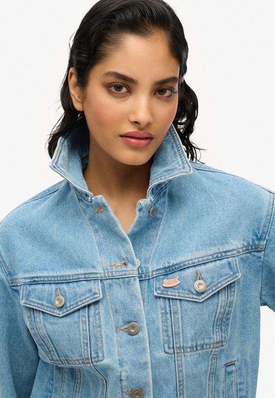 Superdry - Spijkerjack - Blauw - Katoen - Denim
