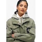 Superdry - Military Jas - Dames - Jersey - Capuchon - Borduursel
