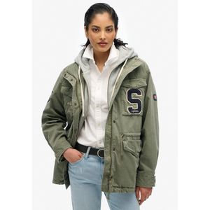 Superdry - Military Jas - Dames - Jersey - Capuchon - Borduursel