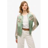 Suikajan - Geborduurde Bomber - Zwart - 100% Polyester