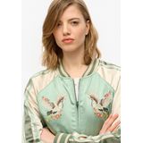 Suikajan - Geborduurde Bomber - Zwart - 100% Polyester